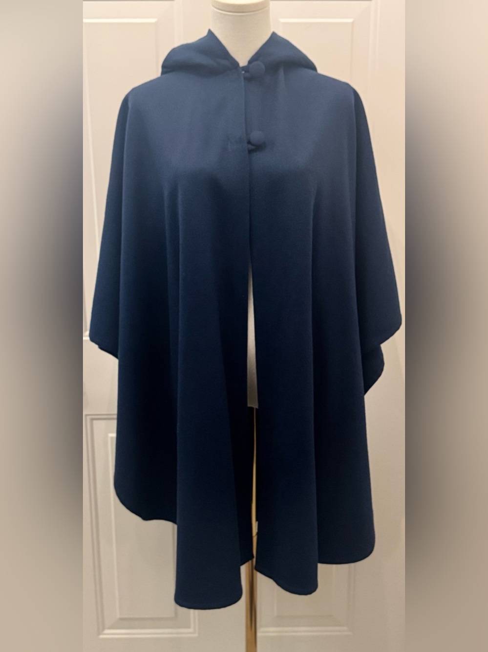 Vintage Texas Body Hangings Dark Blue Cloak Cape Duster Ren Faire Festival